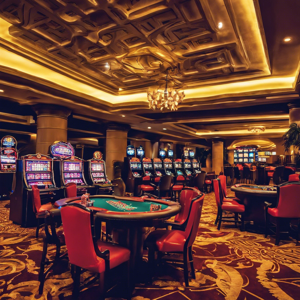 "Royal Dice Hotel: A Luxurious Oasis with Casino and Slots Rooms, VIP Lounges, and Private Blackjack Tables"